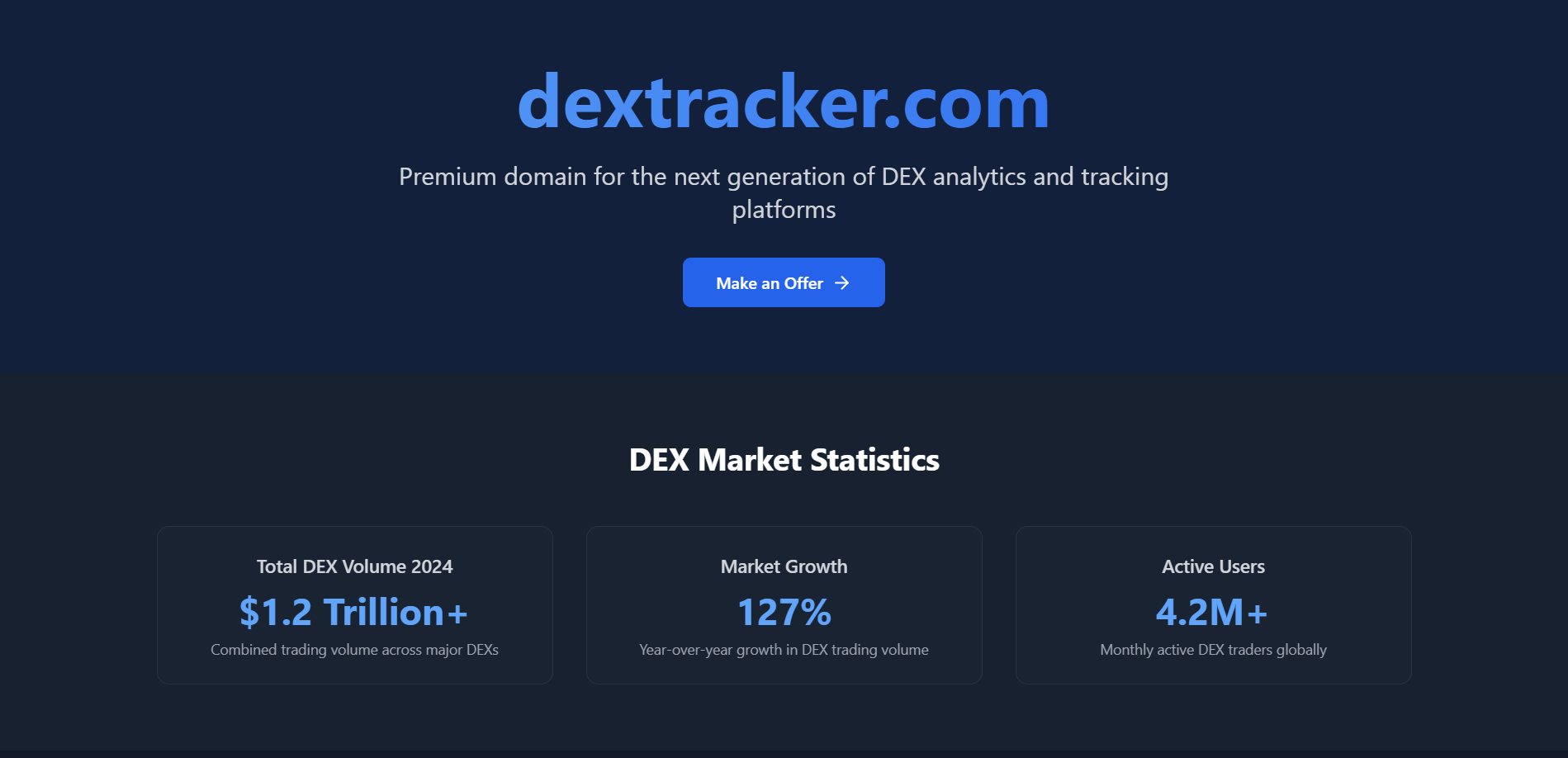 Dex Tracker — Crypto App Listed on Flippa: Premium domain DexTracker.com —  ideal for Dex tracking, DeFi platforms, or blockchain analytics. High  branding potential for Web3 projects.