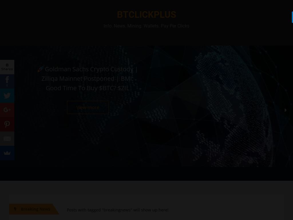btclickplus.com — Website Listed on Flippa: Cryptocurrency & FinTech Website  + 100K Email List For sale ($1200+ Av Rev)