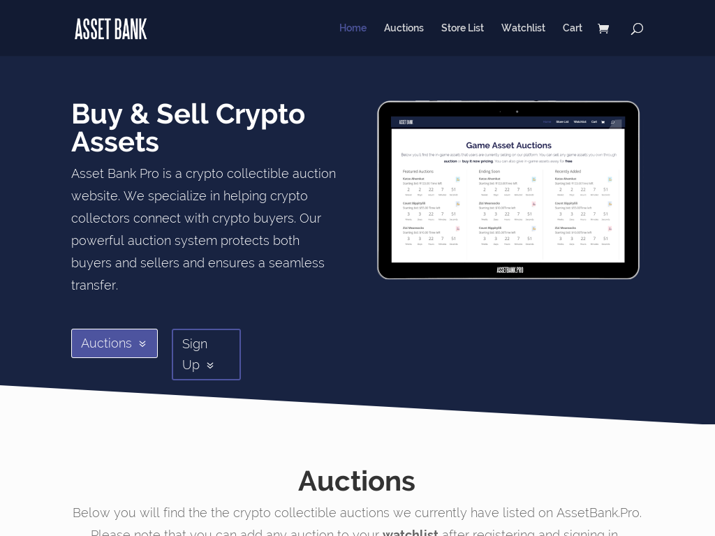 assetbank.pro — Marketplace Sold on Flippa: Crypto Collectible Website in  Cryptocurrency / Bitcoin Niche