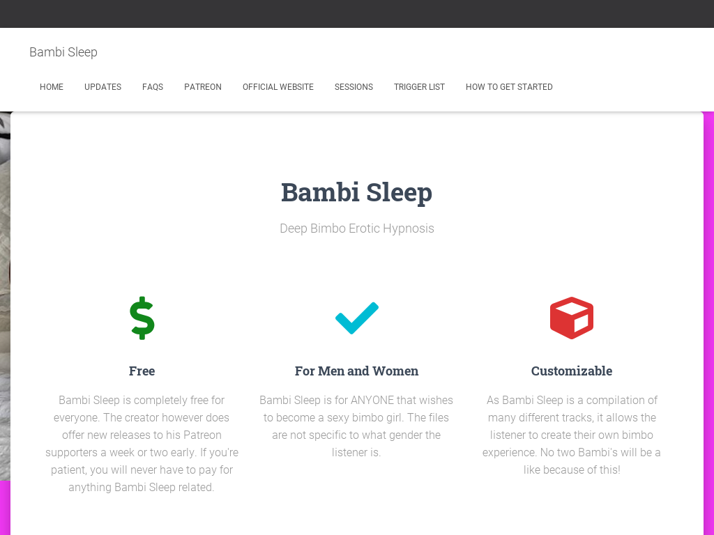 bambisleep.com — Website Listed on Flippa: Bambi Sleep — Bimbo Hypnosis