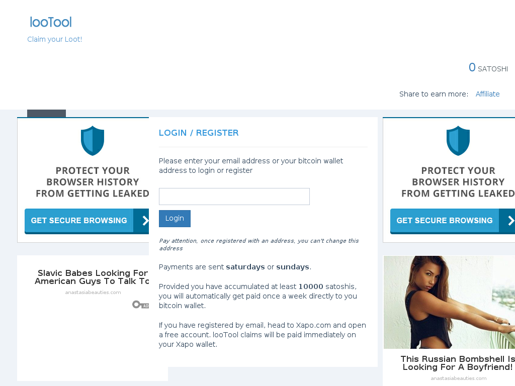 lootool.com — Service Business Listed on Flippa: Bitcoin faucet site with  151,550 uniques/mo, and almost fully automated