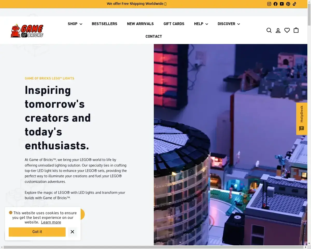 Game of Bricks — Ecommerce Store For Sale on Flippa: Business offering  exclusive lighting solutions for your LEGO world| LTTM revenue USD  $3,769,622|LTTM profit USD $508,469|13% profit margin