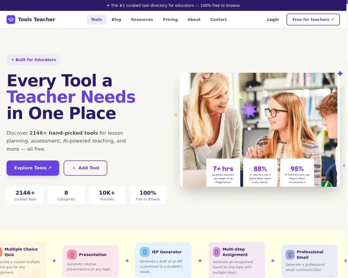 Online business: Tools Teacher — SaaS For Sale on Flippa: EdTech ...