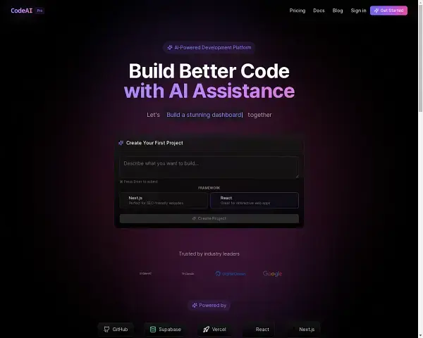 CodeAI Studio Dashboard & Analytics