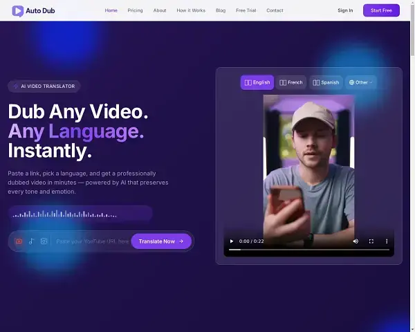 Auto Dub AI Video Dubbing Tool